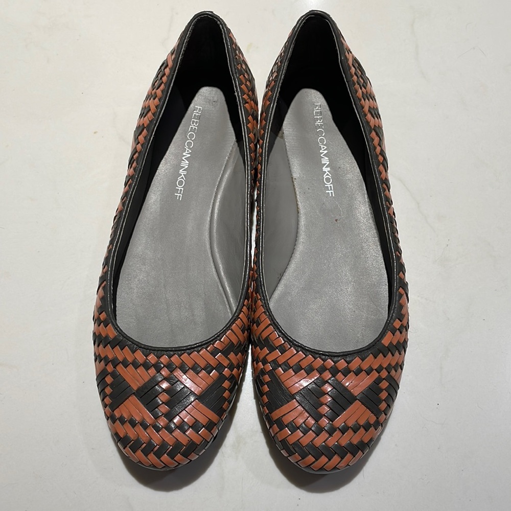 Rebecca Minkoff Uma Woven Leather Ballet Flat - Size 7